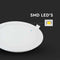 V-TAC VT-1207RD-N Round LED Mini Panels - Premium Series - IP20 - White - 12W - 1160 Lumens - 6400K