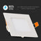 V-TAC VT-1207SQ Square LED Mini Panels - Premium Series - IP20 - White - 12W - 1000 Lumens - 3000K