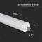 V-TAC VT-1532-N Witte LED Armaturen - X Series - Evolution - IP65 - 32W - 5120 Lumen - 4000K - 5 Jaar - 150CM