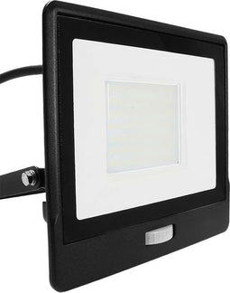 V-TAC VT-158S-1-B LED Schijnwerpers met PIR Sensor - Zwart - Samsung - IP65 - 50W - 4000 Lumen - 4000K - 5 Jaar - Modelnr: - VT-158S-1-B