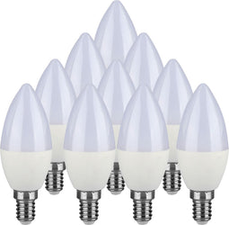 V-TAC VT-1818-N E14 LED Lampvoet - 3.7W - Wit - 6500K - SMD - Kaars - 37x100mm - IP20 - Bundel - van - 10