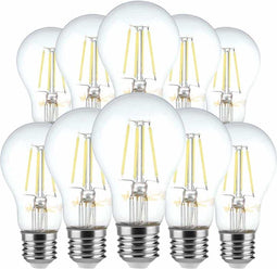 V-TAC VT-1887-N 10 Set E27 Transparante LED Lampen - Gloeilamp - A60 - IP20 - 6W - 600 Lumen - 3000K