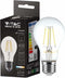V-TAC VT-1887-N 10 Set E27 Transparante LED Lampen - Gloeilamp - A60 - IP20 - 6W - 600 Lumen - 3000K