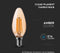 V-TAC VT-1955-N 10 Set E14 LED Lampen - Amber - Kaars - IP20 - 4W - 350 Lumen - 2200K