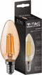V-TAC VT-1955-N 10 Set E14 LED Lampen - Amber - Kaars - IP20 - 4W - 350 Lumen - 2200K