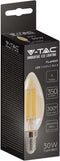 V-TAC VT-1955-N 10 Set E14 LED Lampen - Amber - Kaars - IP20 - 4W - 350 Lumen - 2200K
