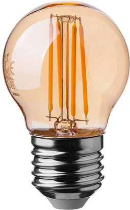 V-TAC VT-1957-N E27 LED Lampen - Amber - Golf - IP20 - 4W - 350 Lumen - 2200K