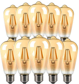 V-TAC VT-1964-N 10 Set E27 LED Lampen - Amber - ST64 - IP20 - 4W - 350 Lumen - 2200K