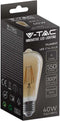 V-TAC VT-1966-N LED Lampen - ST64 E27 - IP20 - Amber - 6 Watt - 550 Lumen - 2200K - 2 Jaar