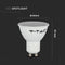 V-TAC VT-1975 GU10 Milky LED Spotlights - 110° - IP20 - White - 5W - 400 Lumens - 6400K