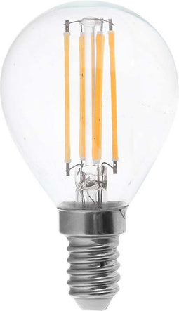 V-TAC VT-1996-N E14 Transparante LED Lampen - Helder - Golf - IP20 - 4W - 400 Lumen - 3000K