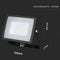 V-TAC VT-20-B Black LED floodlights - Samsung - IP65 - 20W - 1600 Lumens - 3000K - 5 Years