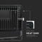 V-TAC VT-20-B Black LED floodlights - Samsung - IP65 - 20W - 1600 Lumens - 3000K - 5 Years