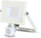V-TAC VT-20-S-W Draaibare LED Schijnwerpers met PIR Sensor - Samsung - IP65 - Wit - 20W - 1600 Lumen - 6400K - 5 Jaar
