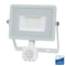 V-TAC VT-20-S-W Draaibare LED Schijnwerpers met PIR Sensor - Samsung - IP65 - Wit - 20W - 1600 Lumen - 4000K - 5 Jaar