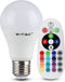 V-TAC VT-2022-N LED Lampen - GLS E27 RGB - IP20 - Wit - 4.8 Watts - 470 Lumen - 3000K