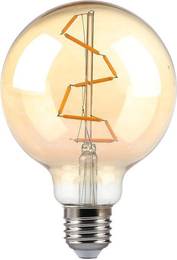 V-TAC VT-2024-N LED Lampen - G95 Bol E27 - IP20 - Amber - 4 Watt - 350 Lumen - 2200K - 2 Jaar