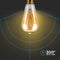 V-TAC VT-2066-N LED Lampen - ST64 E27 - IP20 - Amber - 5 Watt - 300 Lumen - 1800K - 2 Jaar