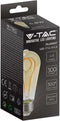 V-TAC VT-2066-N LED Lampen - ST64 E27 - IP20 - Amber - 5 Watt - 300 Lumen - 1800K - 2 Jaar