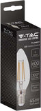 V-TAC VT-2127-N LED Lampen - Kaars E14 - IP20 - Helder - 6 Watt - 600 Lumen - 3000K - 2 Jaar
