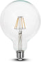 V-TAC VT-2147 LED Lampen - G125 Bol E27 - IP20 - Helder - 6 Watt - 806 Lumen - 6400K - 2 Jaar
