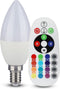 V-TAC VT-2214 LED Lampen - Kaars E14 RF RGB - IP20 - Wit - 3,5 Watt - 320 Lumen - RGB+6400K
