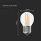 V-TAC VT-2366-N LED Lampen - Golf E27 - IP20 - Helder - 6 Watt - 600 Lumen - 6500K - 2 Jaar