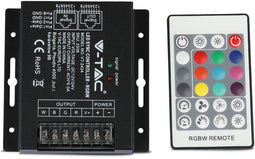 V-TAC VT-2424 LED-stripverlichting - RGB+W afstandsbediening - 24 toetsen - IP20