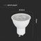 V-TAC VT-247 GU10 White LED Spotlights - Samsung - Lens 110° - IP20 - 6.5W - 480 Lumens - 4000K - 5 Years