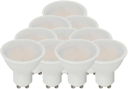 V-TAC VT-271-N GU10 LED Spots - Melkachtig - 110° - Samsung - IP20 - Wit - 10W - 1000 Lumen - 6500K - 5 Jaar - Set van 10