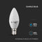 V-TAC VT-295D B15 Kaars LED Lampen - Samsung - IP20 - Wit - 5.5W - 470 Lumen - 3000K - 5 Jaar
