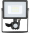 V-TAC VT-30-S-B Draaibare LED Schijnwerpers met PIR Sensor - Samsung - IP65 - Zwart - 30W - 2400 Lumen - 3000K - 5 Jaar