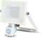 V-TAC VT-30-S-W Draaibare LED Schijnwerpers met PIR Sensor - Samsung - IP65 - Wit - 30W - 2400 Lumen - 6400K - 5 Jaar