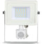 V-TAC VT-30-S-W Draaibare LED Schijnwerpers met PIR Sensor - Samsung - IP65 - Wit - 30W - 2400 Lumen - 6400K - 5 Jaar