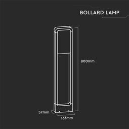 V-TAC VT-33-W-N Buitenverlichting - Meerpaallampen - Samsung - IP65 - Wit - 10 Watt - 900 Lumen - 4000K