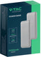 V-TAC VT-3527-S Power Banks met LED-scherm - Zilveren behuizing - 10000mAh