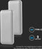 V-TAC VT-3527-S Power Banks met LED-scherm - Zilveren behuizing - 10000mAh