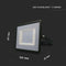 V-TAC VT-40101B-N Black LED Floodlights - E Series - IP65 - 100W - 8700 Lumens - 3000K