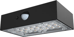 V-TAC VT-403-B wandlamp op zonne-energie - Sensor - IP65 - Zwarte behuizing - 3 Watt - 350 Lumen - 4000K+3000K