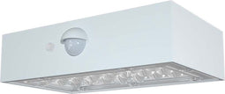 V-TAC VT-403-W wandlamp op zonne-energie - Sensor - IP65 - Witte behuizing - 3 Watt - 350 Lumen - 4000K+3000K