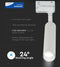 V-TAC VT-407-W LED Tracklights - Slim Tracklights - Samsung - IP20 - Wit - 7 Watt - 490 Lumen - 3000K - 5 Jaar
