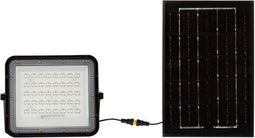 V-TAC VT-40W Zwarte schijnwerpers op zonne-energie - Zwart - IP65 - 400 Lumen - 6400K