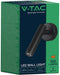 V-TAC VT-412-B LED Wandlampen - Enkele kop - IP20 - Zwart - 2 Watt - 150 Lumen - 4000K