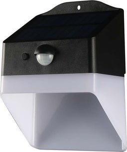 V-TAC VT-422-W Solarlampen - Solar Wandlampen Sensor - IP65 - Zwart+wit - 2 Watts - 200 Lumen - 4000K