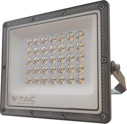 V-TAC VT-44030CCT LED Schijnwerpers - CCT Serie - IP65 - Gun Grey Behuizing - 30 Watt - 2350 Lumen - 3IN1 - 2 Jaar