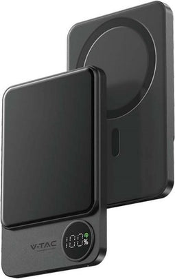 V-TAC VT-50005-SG Magnetische draadloze powerbank - Space - Grijs - 5000mAh