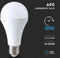 V-TAC VT-51015 E27 Witte LED Lampen - GLS - Noodverlichting - IP20 - 15W - 1200 Lumen - 4000K