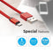 V-tac VT-5341 Micro-USB naar USB Kabel - 1 meter - rood