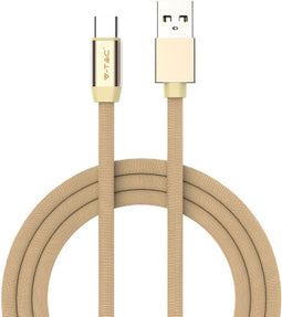 V-tac VT-5342 Type-C naar USB gevlochten kabel - 1 meter - goud