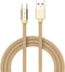 V-tac VT-5342 Type-C naar USB gevlochten kabel - 1 meter - goud